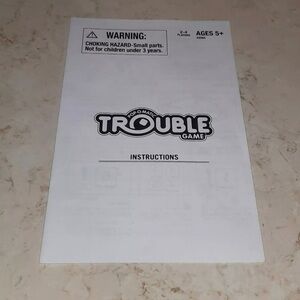 2013 Trouble Game Replacement Piece Instructions